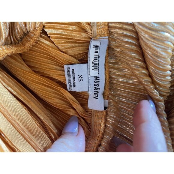 Sabina Musayev Alma Mini Dress In Mandarin Orange & Gold XS - Picture 10 of 10